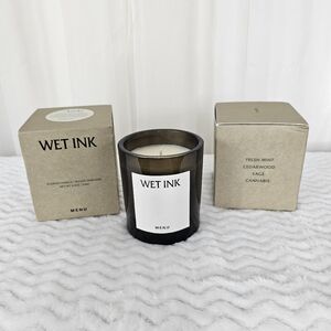 Audo Menu Copenhagen WET INK Scented Candle in Smoked Glass 8.3 Oz
